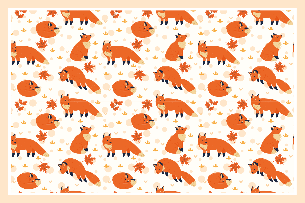 Set de table enfant motifs de renard joyeux - TenStickers