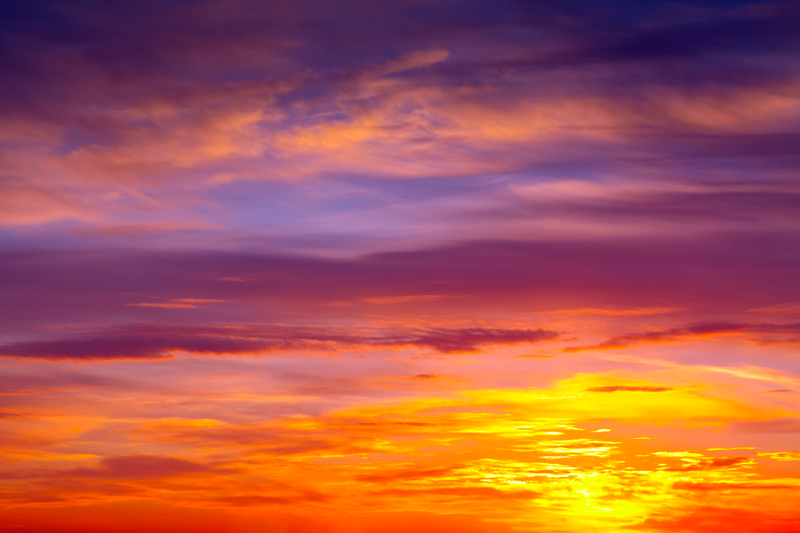 Set de table moderne vue sur l'horizon au coucher du soleil - TenStickers
