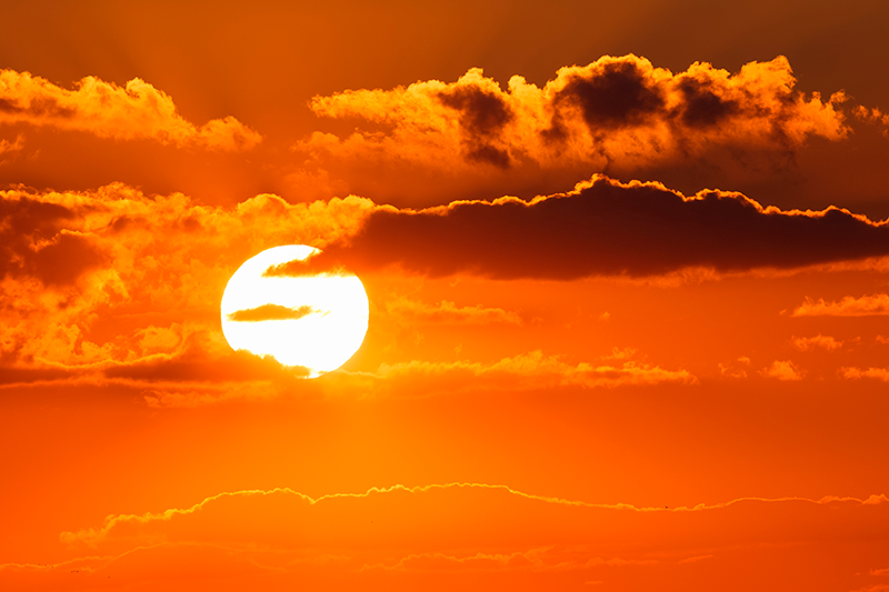 Set de table moderne scène de ciel au coucher du soleil - TenStickers