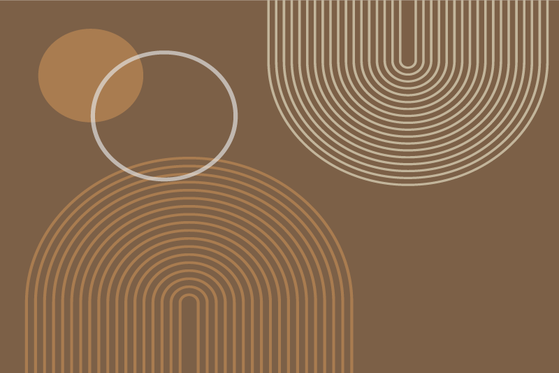 Set de table moderne Arcs géométriques chaleureux - TenStickers