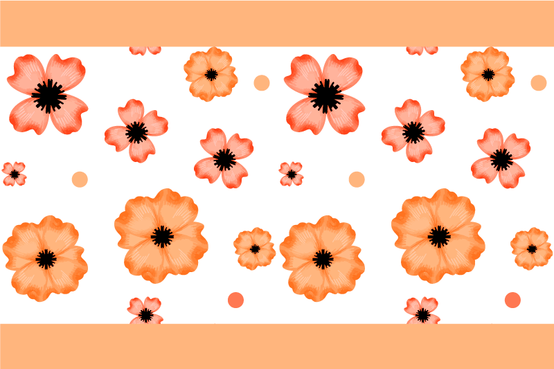 Set de table enfant inspiration motif floral - TenStickers