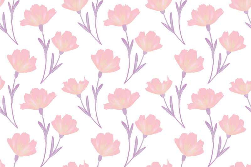 Set de table original concept floral rose - TenStickers