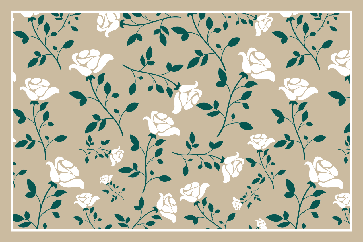 Set de table motif feuillage floral - TenStickers