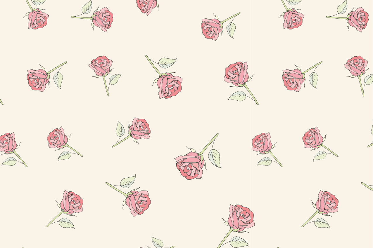 Set de table original motif floral roses - TenStickers