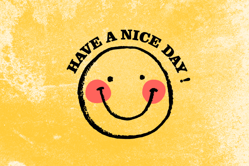 Set de table design citation visage souriant - TenStickers