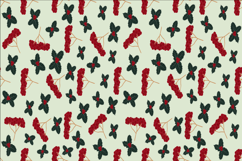Set de table noël motifs de baies - TenStickers