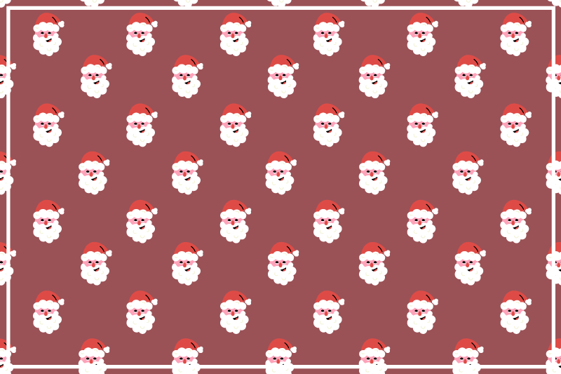 Set de table noël motif visage de santa - TenStickers