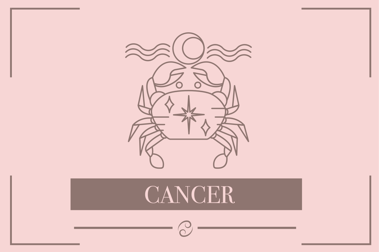 Set de table en rose signe du zodiaque Cancer - TenStickers