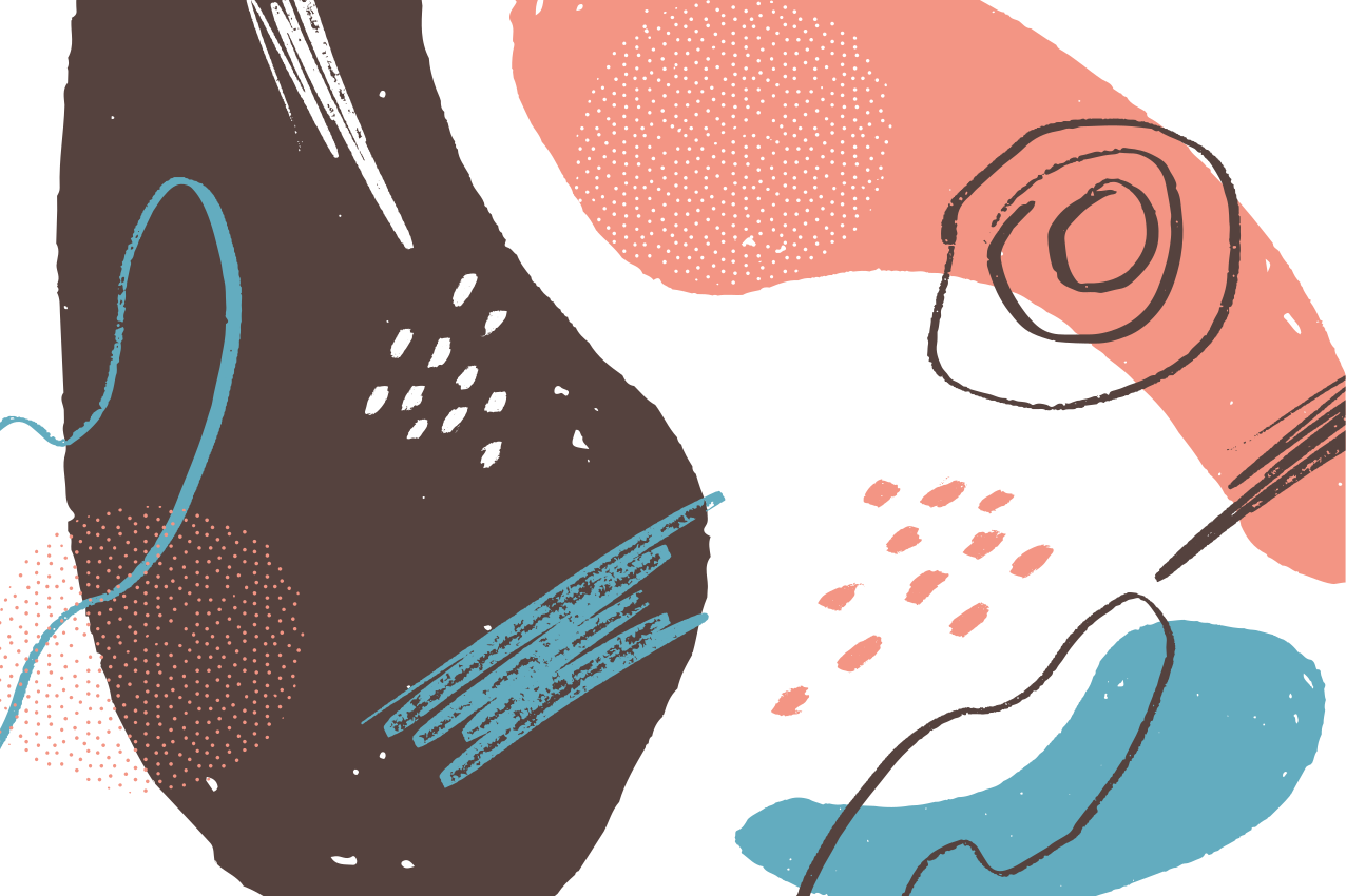 Set de table moderne formes abstraites vives - TenStickers