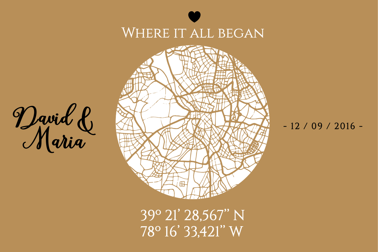 Set de table where it all began personnalisable - TenStickers