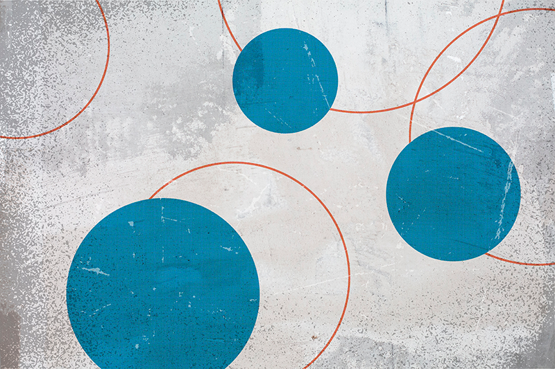 Set de table brutalisme formes géométriques - TenStickers