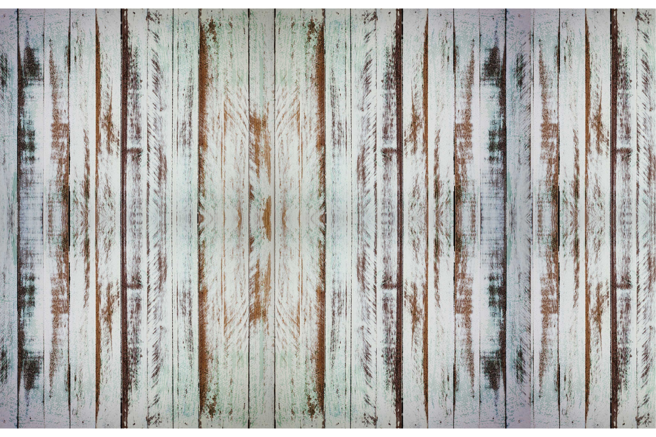 Set de table planches de bois vieilli blanchi - TenStickers