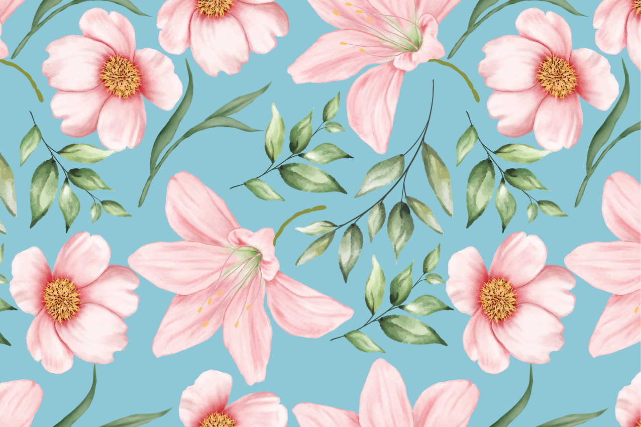 Set de table romantique fleurs style vintage - TenStickers