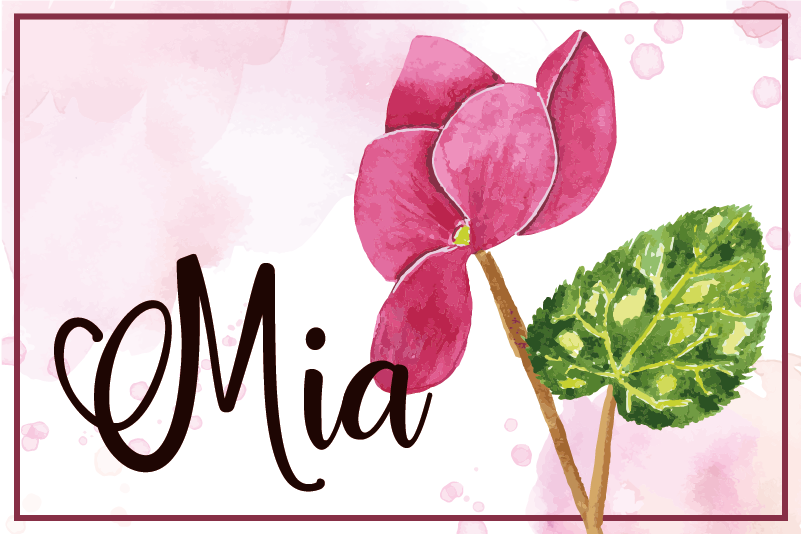 Set de table Violette des Alpes avec prénom - TenStickers