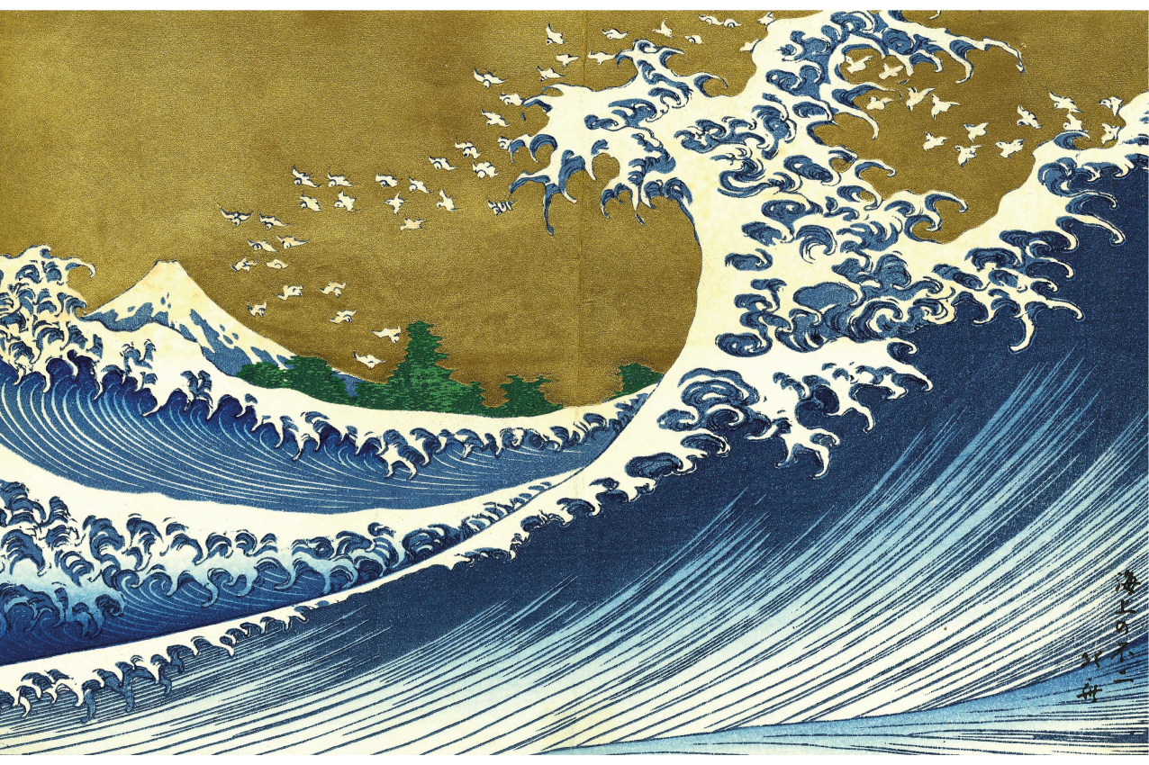 Set de table vagues de Kanagawa Kaijo no Fuji - TenStickers