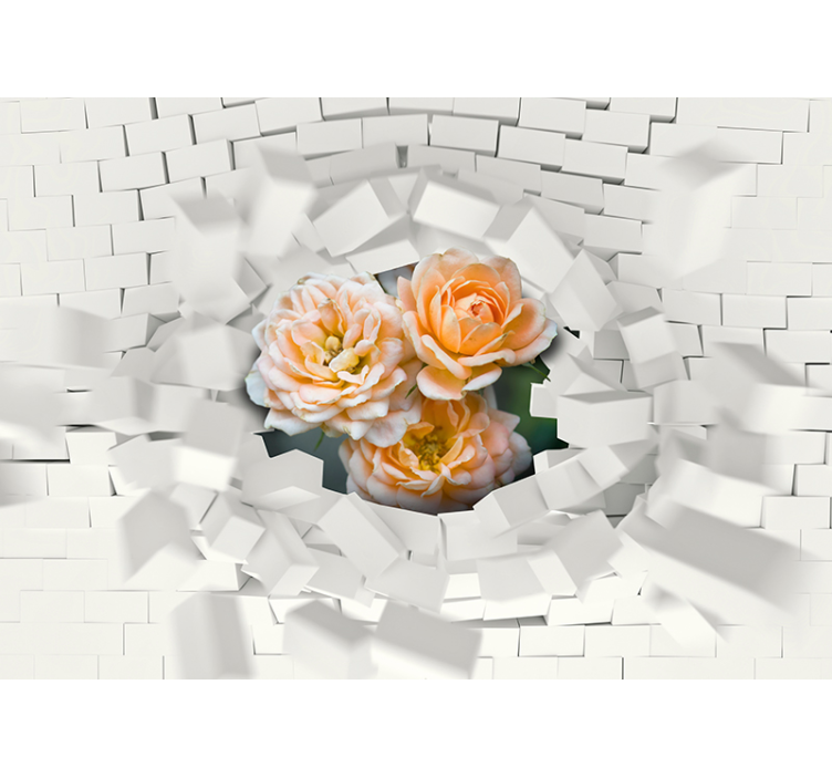 Tapisserie 3D effet 3d floral explosif - TenStickers