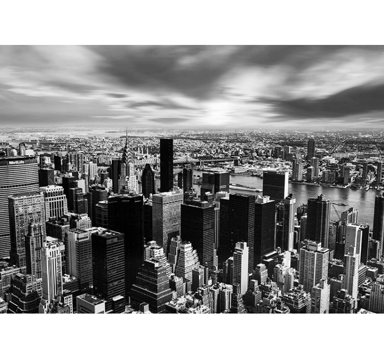 Tapisserie murale New York panorama urbain - TenStickers