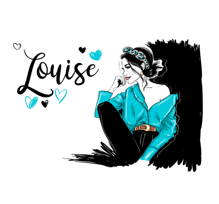 Tapisserie phrase illustration femme stylée - TenStickers
