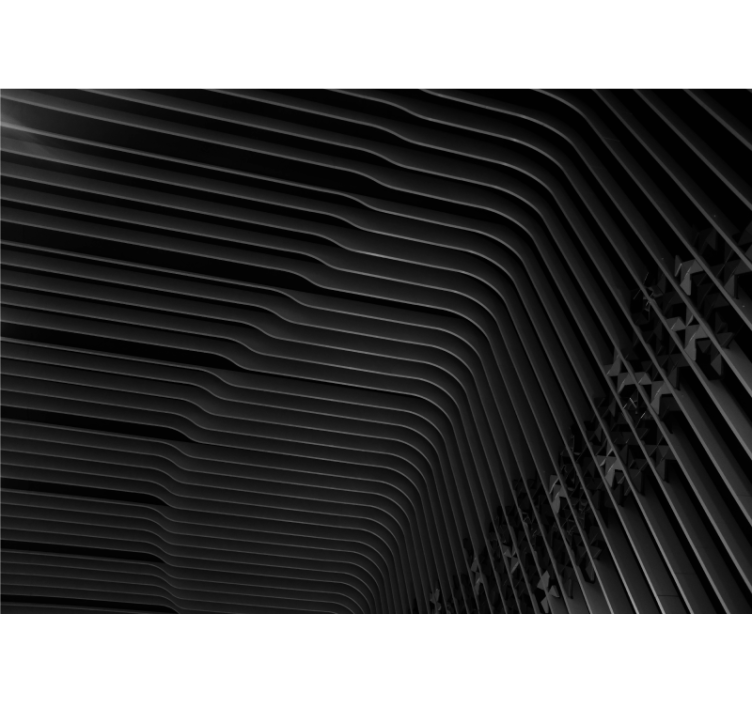 Tapisserie abstraite motifs courbes superposés - TenStickers