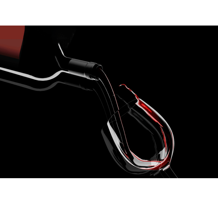 Tapisserie musique élégance du service du vin - TenStickers