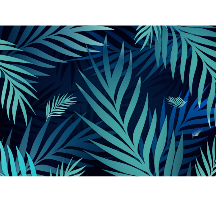 Papier peint nature motif feuilles exotiques - TenStickers
