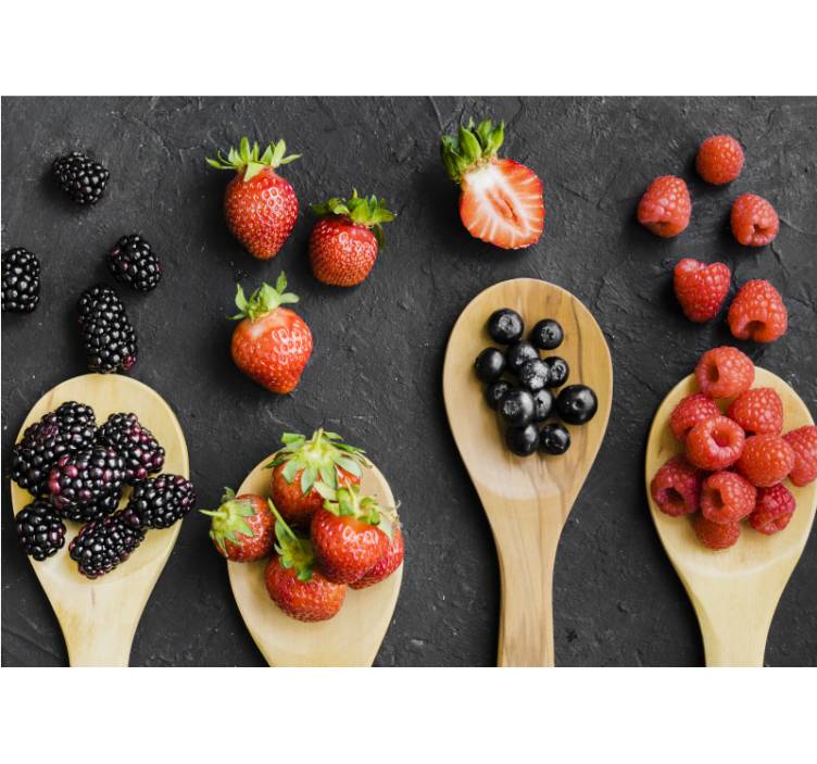 Tapisserie fleur berry collection affichage - TenStickers