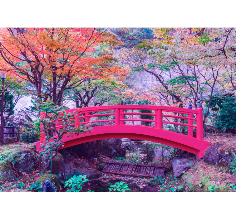 Tapisserie forêt arche de jardin tranquille - TenStickers