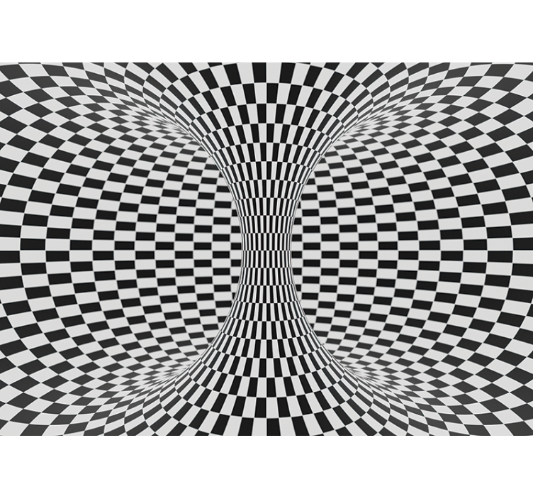 Tapisserie abstraite illusion d'optique en profondeur - TenStickers
