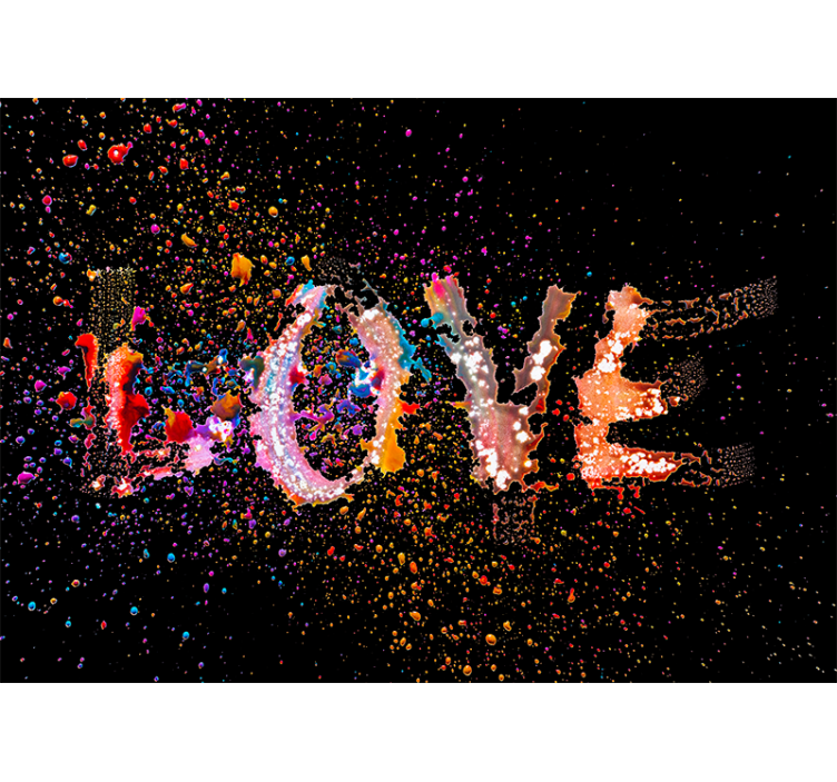 Papier peint mural amour Explosion d'amour multicolore - TenStickers