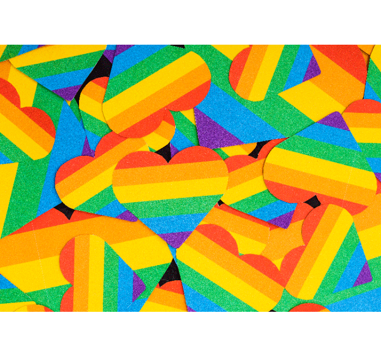 Tapisserie amour motifs de coeur colorés - TenStickers