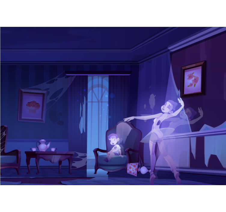 Tapisserie musique danse de fée de ballet - TenStickers