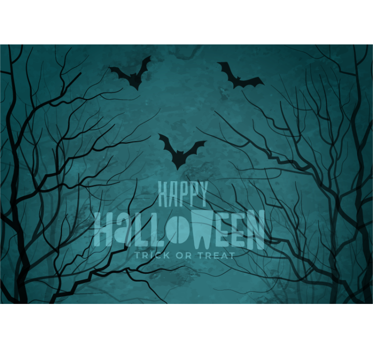Tapisserie halloween chauves-souris nocturnes effrayantes - TenStickers