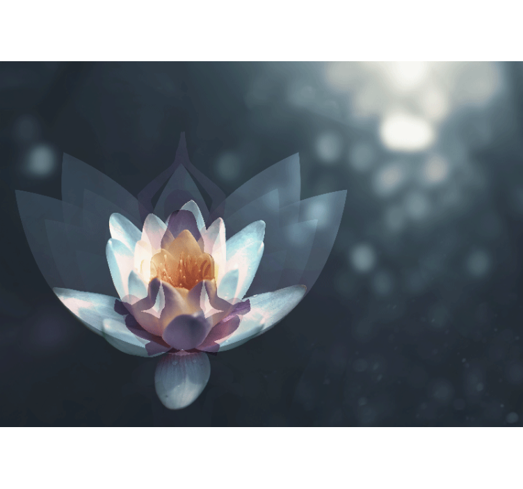 Tapisserie coquelicots motif de fleur de lotus - TenStickers