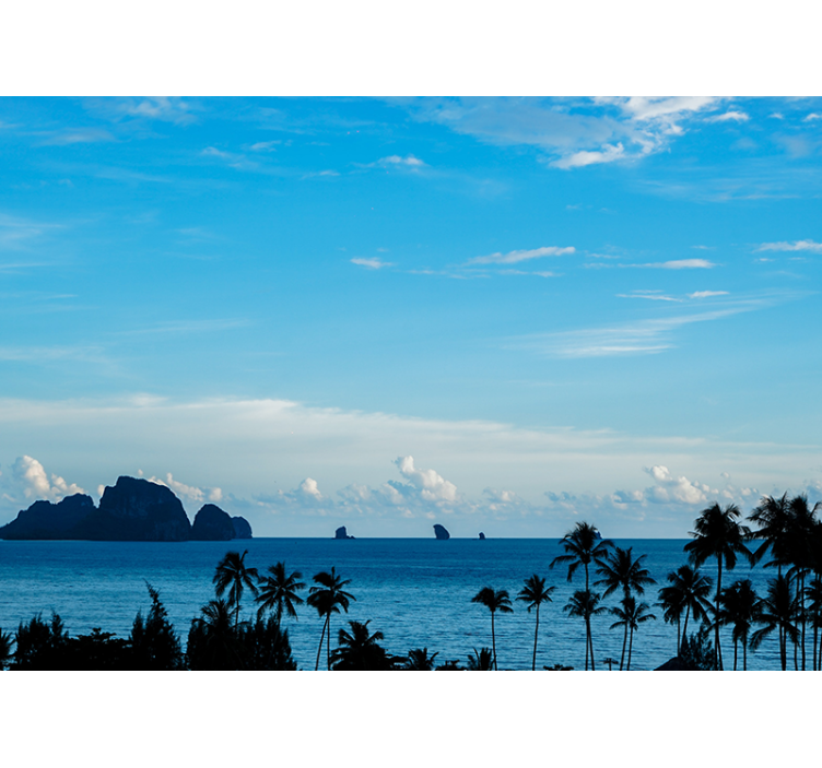 Tapisserie paysage vue sur l'océan - TenStickers