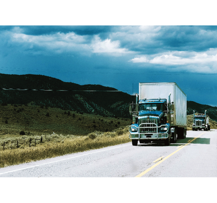 Tapisserie véhicule moteurs sur l'autoroute - TenStickers