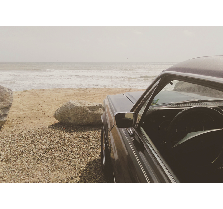 Tapisserie véhicule vue de voiture classique - TenStickers