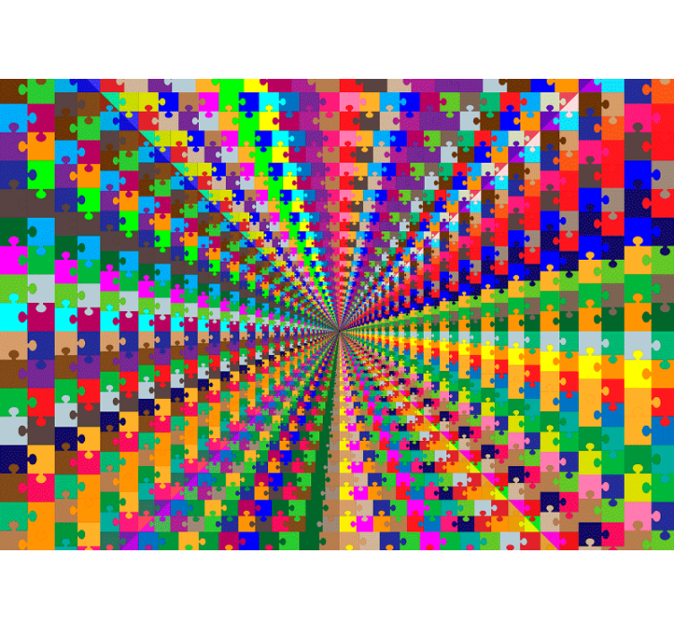 Tapisserie 3D puzzle explosion - TenStickers