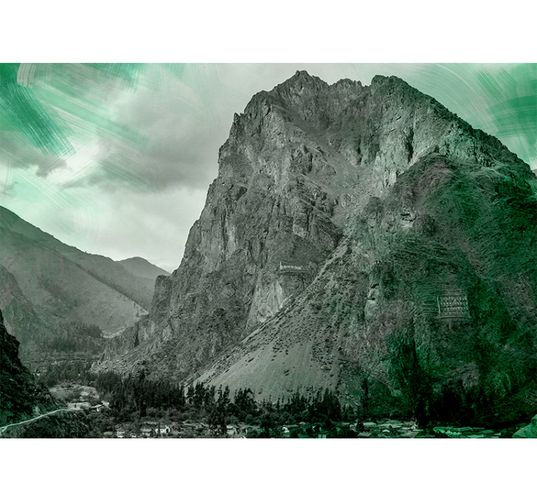 Tapisserie montagne vertes montagnes majestueuses - TenStickers