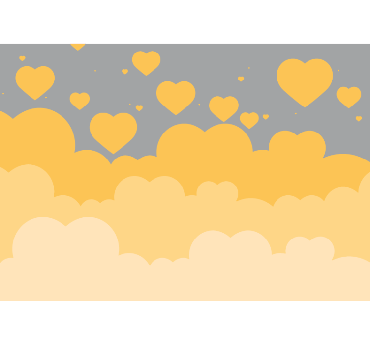 Tapisserie amour motifs de coeur flottant - TenStickers