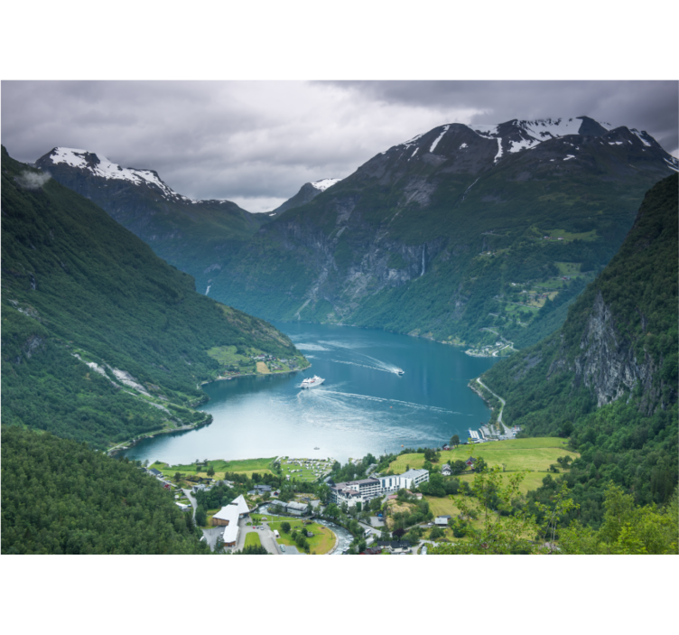 Tapisserie paysage vues magnifiques des fjords - TenStickers