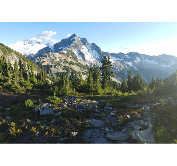 Papier peint salon Beau paysage de montagne - TenStickers