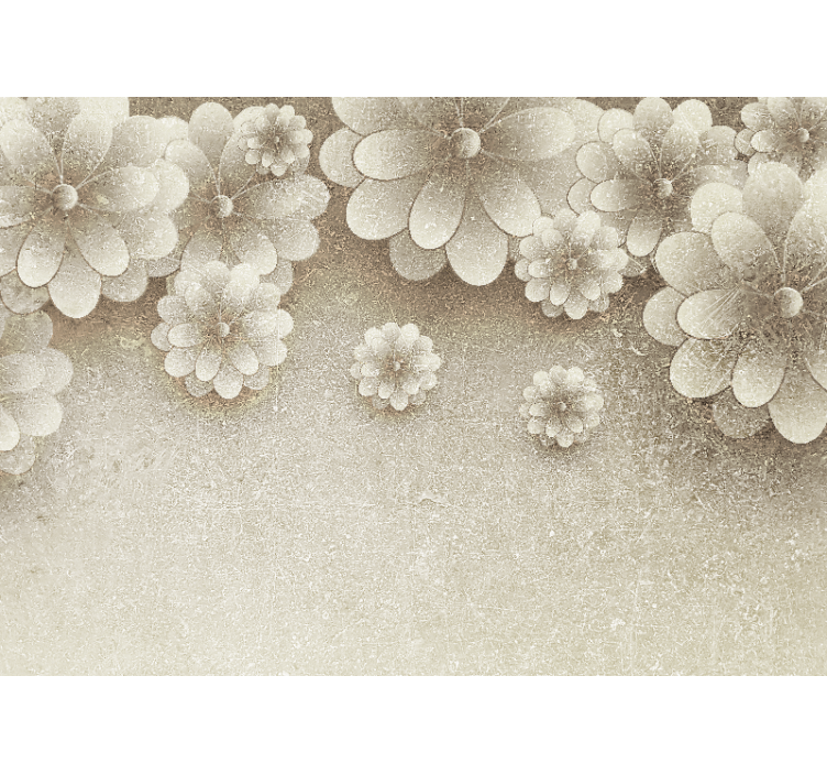 Tapisserie fleur éléments floraux élégants - TenStickers