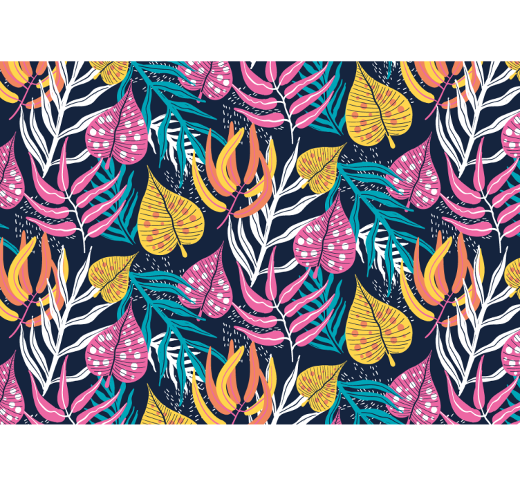 Tapisserie fleur concept de feuilles tropicales - TenStickers