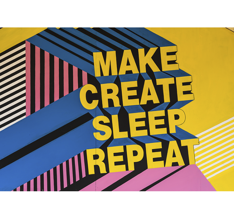 Tapisserie phrase devise de vie créative - TenStickers