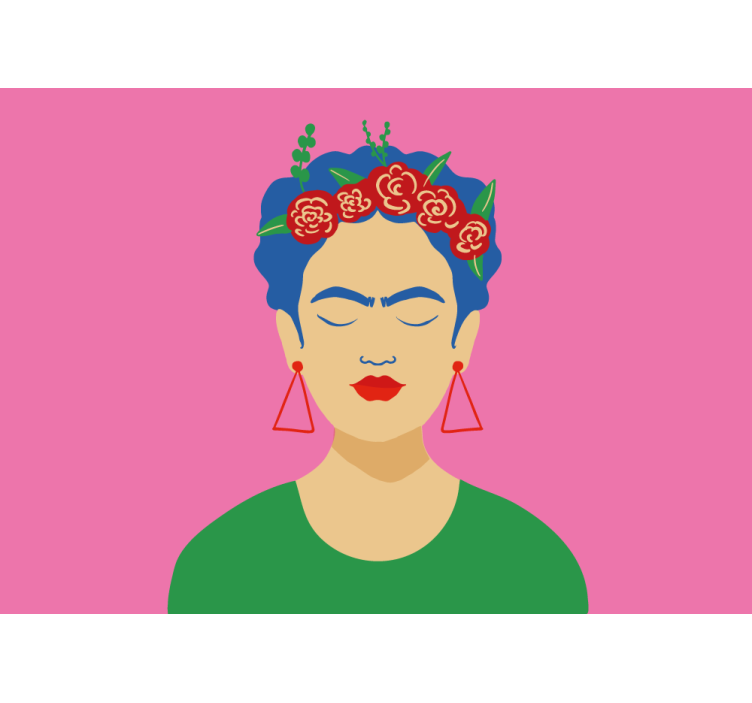 Tapisserie personnalisée portrait de frida kahlo - TenStickers