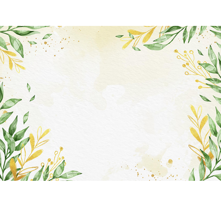 Tapisserie fleur composition de feuilles botaniques - TenStickers