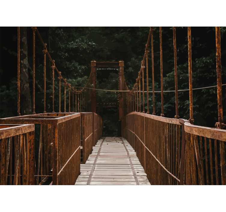 Tapisserie nature ponts dans la nature - TenStickers