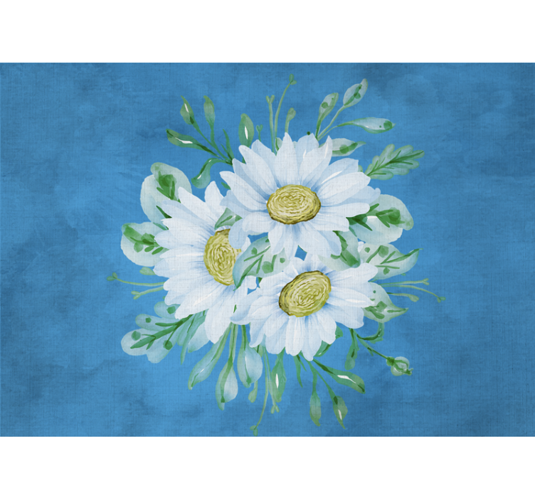 Tapisserie autres fleurs composition de marguerites - TenStickers
