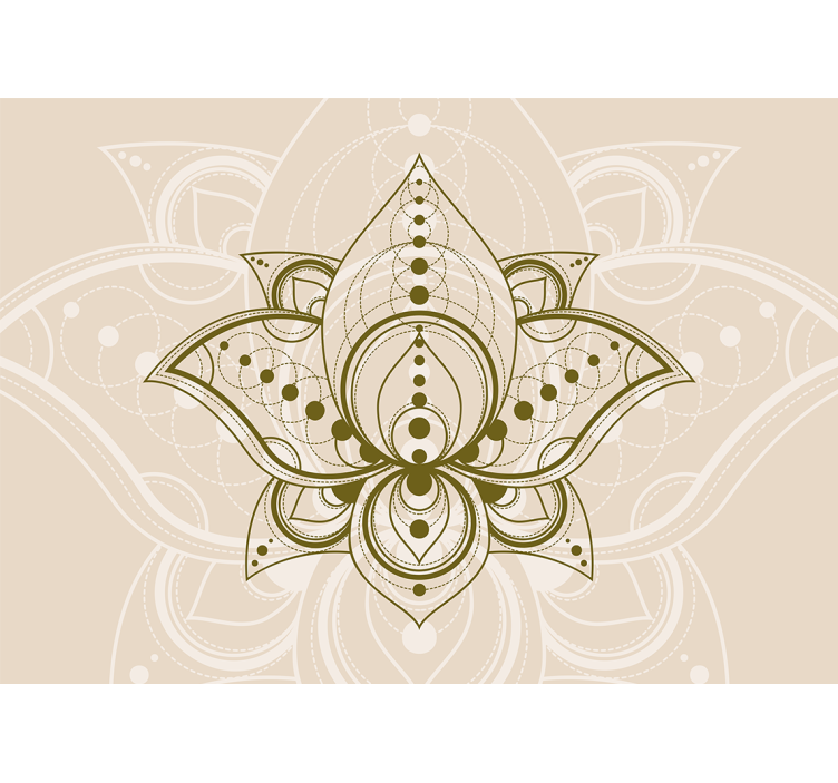 Tapisserie mandala design lotus élégant - TenStickers