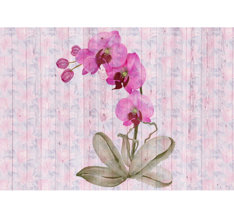 Tapisserie fleur orchidées roses en fleurs - TenStickers